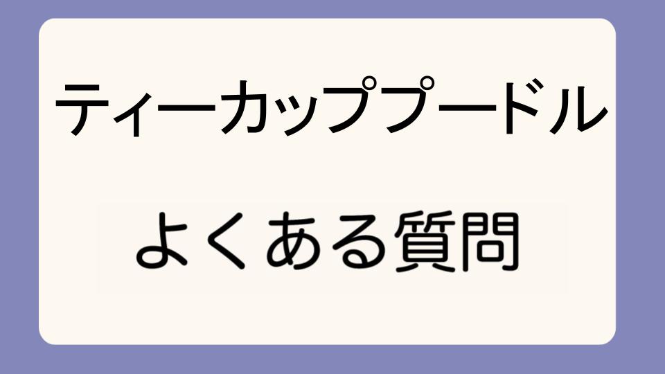 「ティーカッププードルがかわいそうな状態にならないための対策」